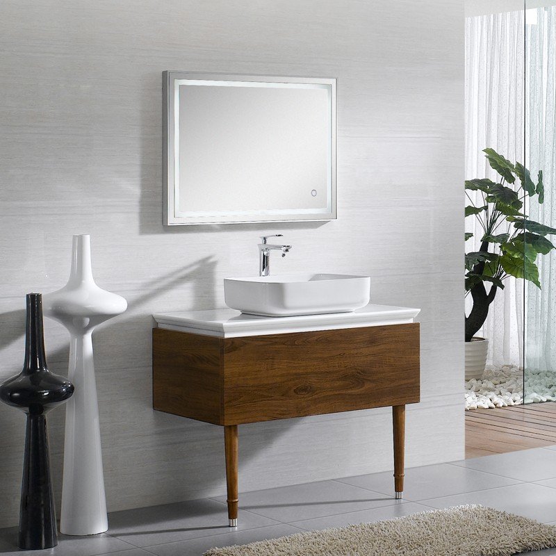 Walnut & White Free Standing Bathroom Deo Series